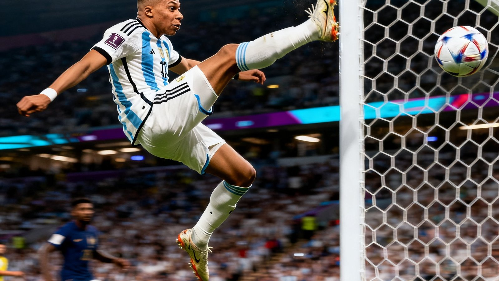 法国vs阿根廷全场集锦画面,姆巴佩倒钩破门瞬间